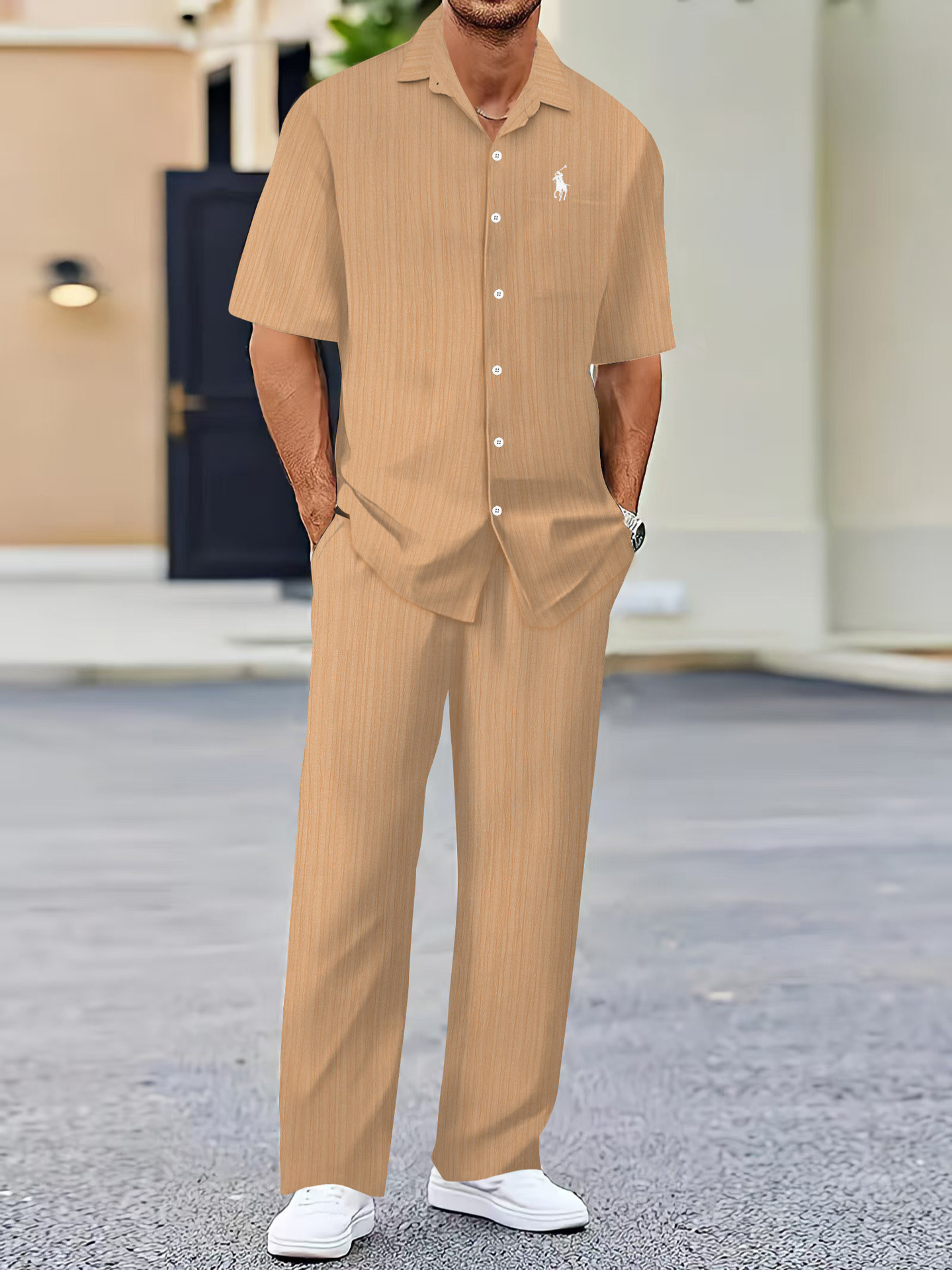 Men's Textured 2-Piece Summer Set | Anti-Season Sale