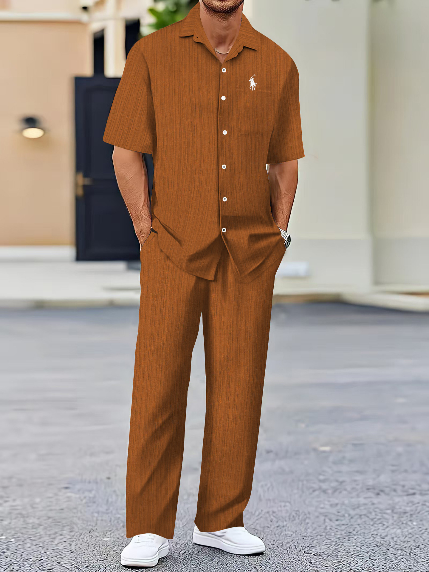 Men's Textured 2-Piece Summer Set | Anti-Season Sale