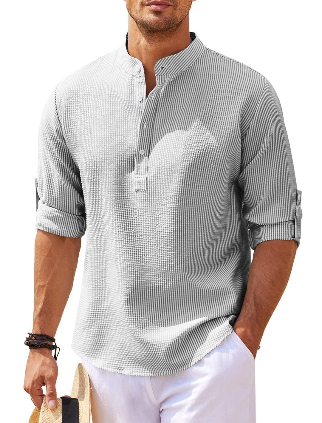Everyday Textured Henley Shirt