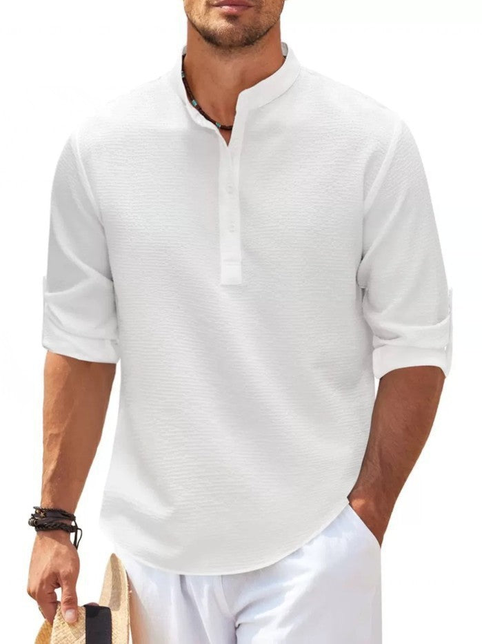Everyday Textured Henley Shirt
