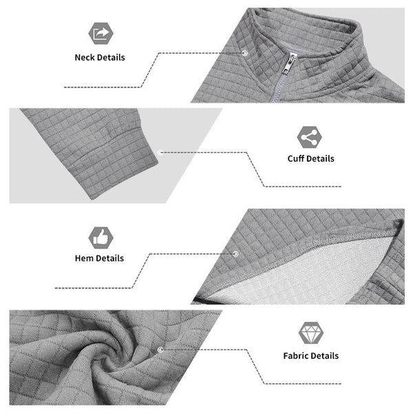 Everyday QuarterZip Jacquard Pullover