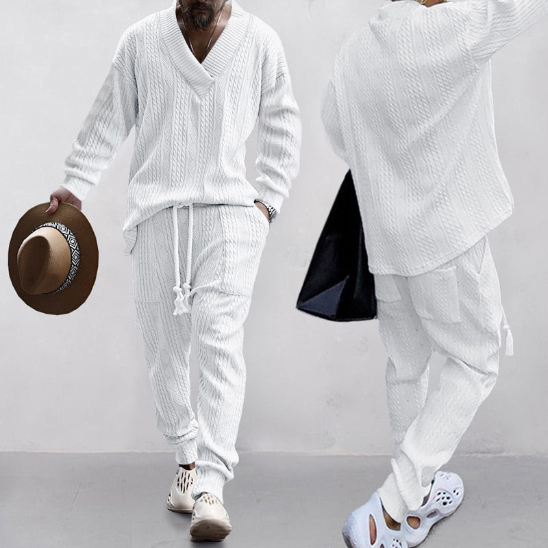 Cozy V-Neck Everyday Lounge Set