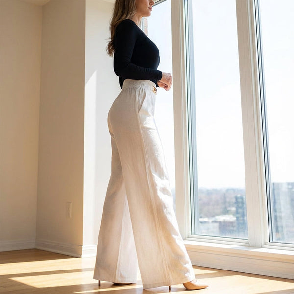 High Waist Wide Leg Trousers