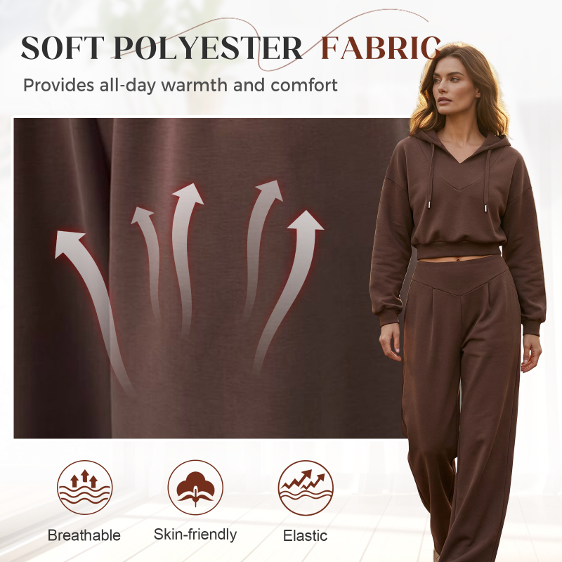 Cropped Hoodie & Wide Pants Set