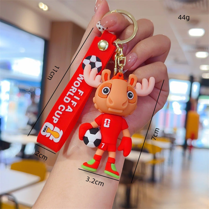 World Cup Mascot Keychain Fan Charm