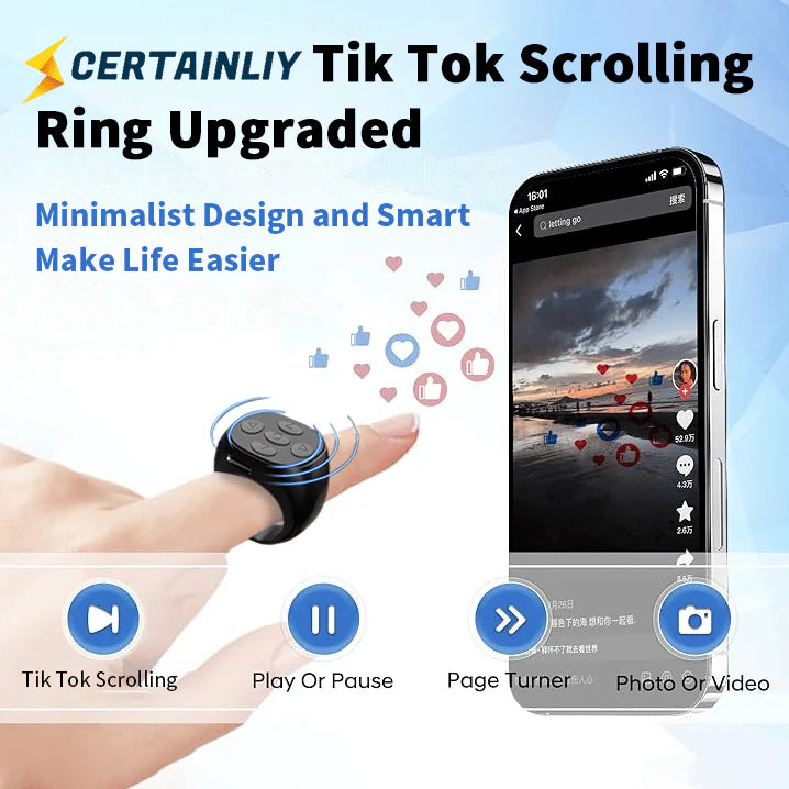 Fingertip Bluetooth Ring Remote Controller