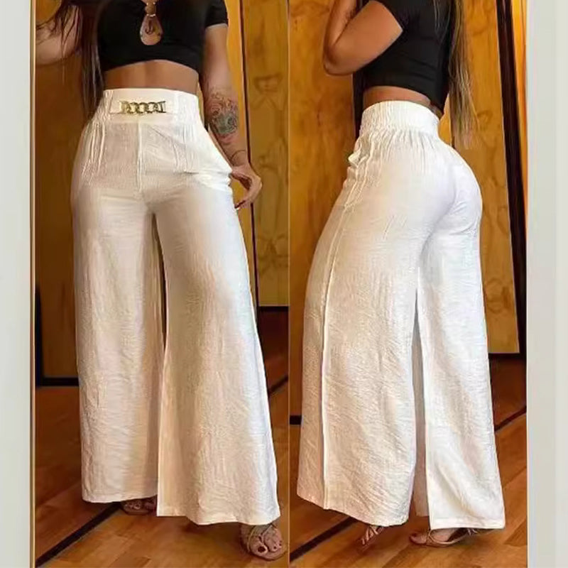 High Waist Wide Leg Trousers