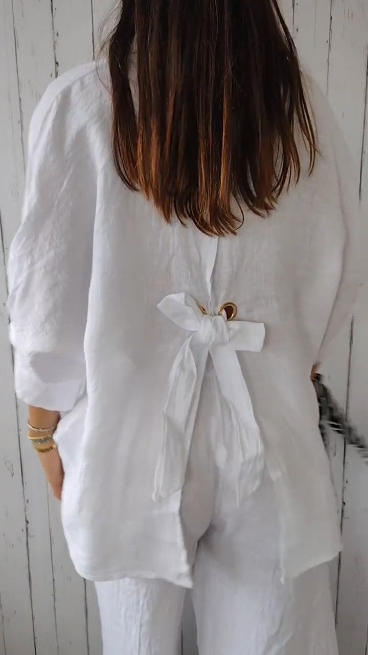 Chic Tie-Back Lightweight Comfort Blouse